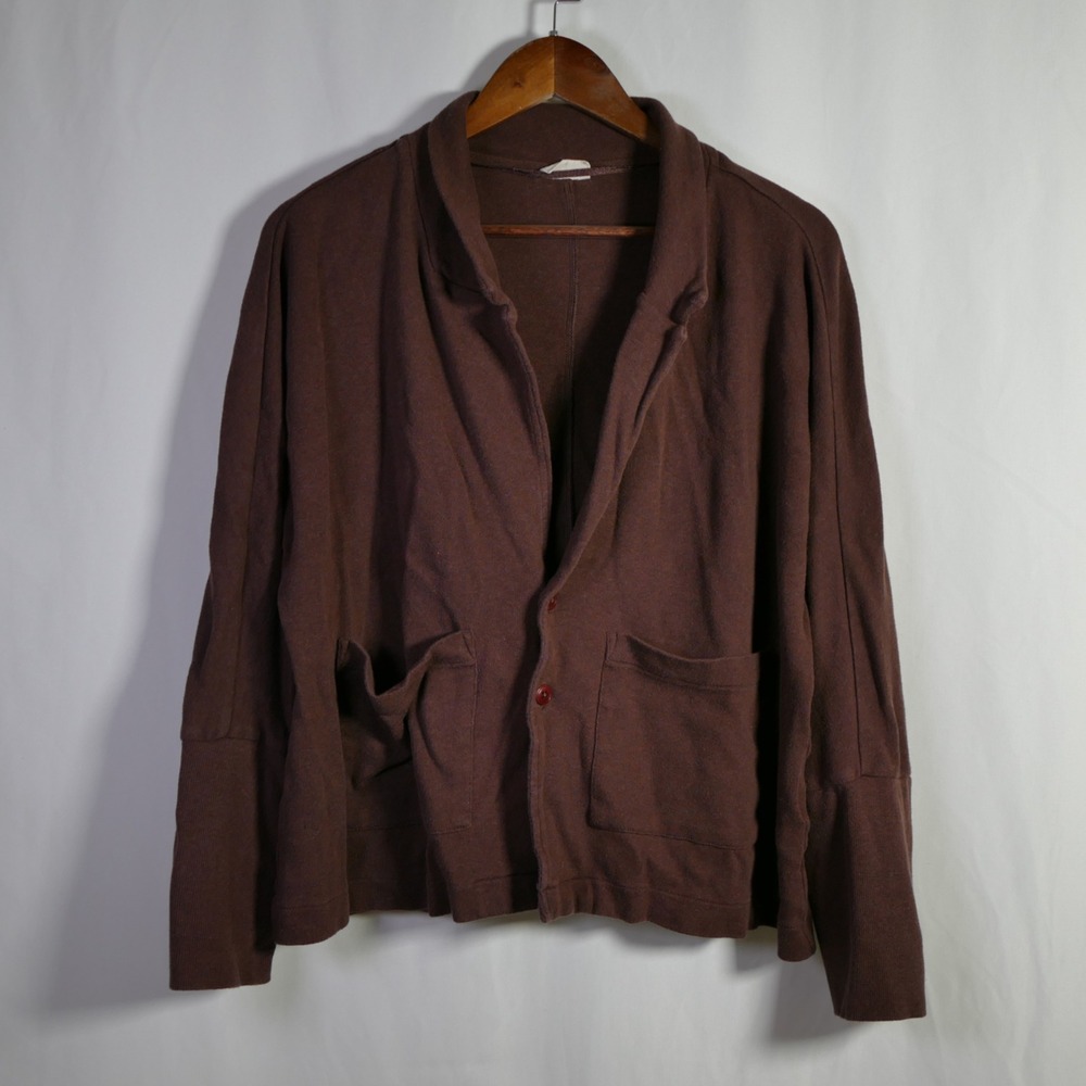 Pact Womens Airplane‎ Relaxed Blazer Size M Organic Cotton Sustainable Layers
